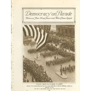  1918 World War I Patriotic Parades Chicago Washington New 