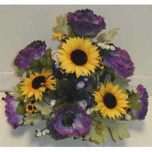  Purple Poppy and Sunflower Arrangement