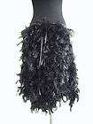  BLaCk Burlesque TuTu Skirt Bustle Belt Feathers 6 12 NEW YEAR PARTY
