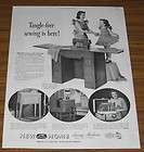 1951 Vintage Ad New Home Sewing Machines and Portable Tangle Free