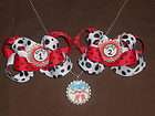 Dr. Suess Thing 1 and Thing 2 Black Red Bottlecap Hairbow / Necklace 
