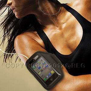 PREMIUM BLACK RUNNING SPORTS GYM ARMBAND CASE COVER FOR Apple iPhone 4 