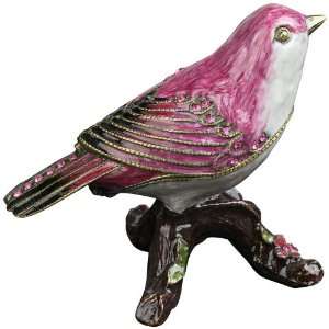  Jeweled Pink Songbird Decorative Box
