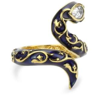 Isharya Serpent Enamel Sapphire Blue Ring   designer shoes, handbags 
