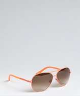 style #319005202 orange metal Alda aviator sunglasses
