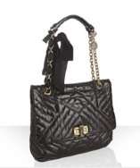 style #316656201 black quilted leather chain strap bag