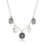 baroque pearls with thai silver chain necklace $ 184 80