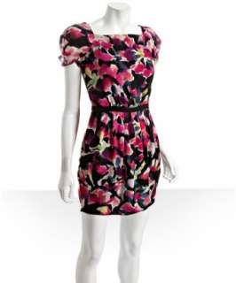 Diane Von Furstenberg blooming flowers printed chiffon Laura dress 