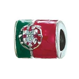  CleverEves Portugal Country Flags Sterling Silver Charm 