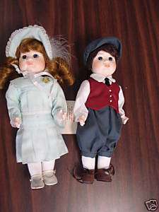 Hopechest Heirloom Pouty kids Brother and Sister Dolls  