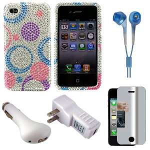   Travel Wall Charger + Blue Hifi Noise Reducing Headphones / Earbuds