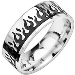   Spikes 316L Stainless Steel Two Tone Light My Fire Ring Jewelry