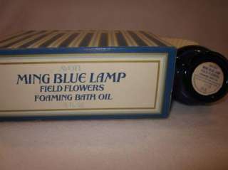 Vintage Avon Ming Blue Lamp Perfume Bottle W/ Box  
