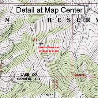   Map   Saddle Mountain, Montana (Folded/Waterproof)