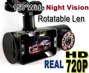 150° Night Vision True HD 720p Vehicle Car Camera DVR  