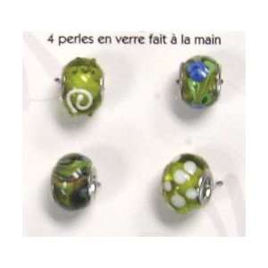  Janlynn A Bead At A Time Glass Bead Value Pack 4/Pkg Olive 