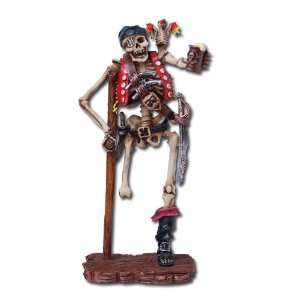  Figurine Bootleg Pirate Skeleton Hand Painted resin