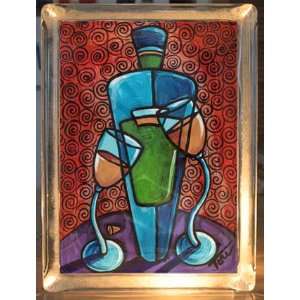  Wine Modern Art Decorative Glass Block Light