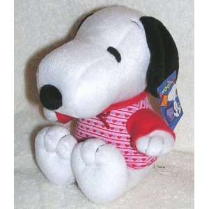  Peanuts 6 Plush Sitting Snoopy Doll   Red Shirt with 
