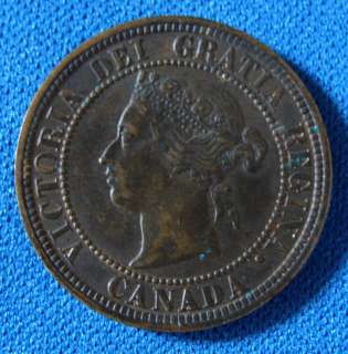 1882 H Canada Large One Cent Coin 3113  