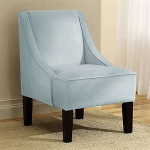   Skyline Furniture 72 1VLVTPOOL Swoop Arm Accent Chair