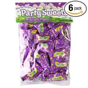 Party Sweets By Hospitality Mints Mardi Gras Buttermints, 7 Ounce Bags 