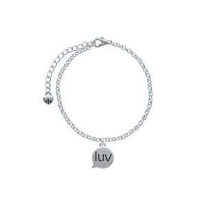 luv   Love   Text Chat   Silver Plated Elegant Charm Bracelet [Jewelry 