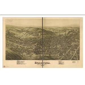  Historic Bradford, Pennsylvania, c. 1895 (M) Panoramic Map 