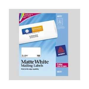 White Laser Labels for Color Printing, 7 3/4 x 9 1/2 Label, 25 Labels 