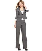 XOXO Three Quarter Sleeve Topstitched Blazer & Wide Leg Pants