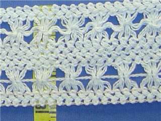 Crochet Cotton Lace Fringe Trim 2 3/4 White 4 yds #561  