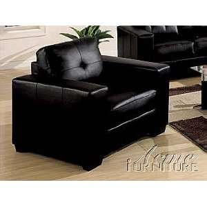  Acme Furniture Black Bonded Leather Chair 15007