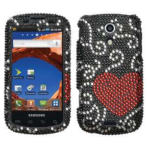 BLING Phone Cover Case 4 Samsung EPIC 4G Sprint CURVE HEART  