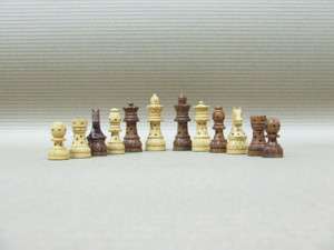Wooden Chess Men Carved Chessmen Chess Set Game Pieces  
