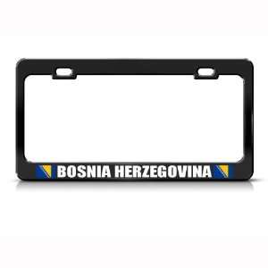  Bosnia Herzegovina Flag Black Country Metal license plate 