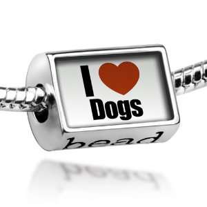  Beads I Love Dogs   Pandora Charm & Bracelet Compatible 