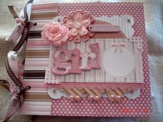 Premade 73/4x8 Paper Bag Scrapbook Album *Sweet Baby Girl* TPHH 