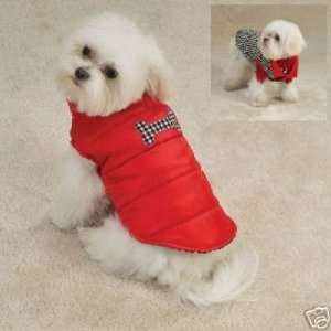 Puppy Love Reversible Dog Vest Red Heart MEDIUM  Kitchen 