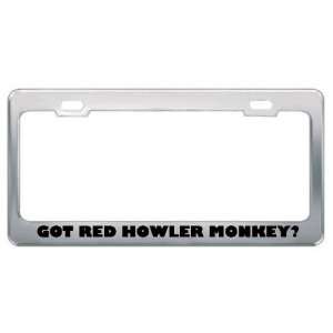 Got Red Howler Monkey? Animals Pets Metal License Plate Frame Holder 