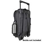 Nylon Rolling Travel Carryon Luggage Bag Backpack w/Handle BLACK NEW 