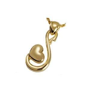 Infinite Love Cremation Jewelry in Solid 14k Yellow Gold or White Gold 