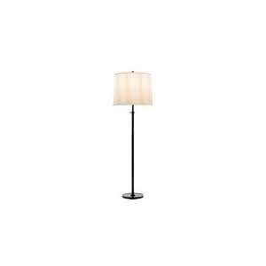 Barbara Barry Simple Floor Lamp in Bronze with Silk Shade by Visual 