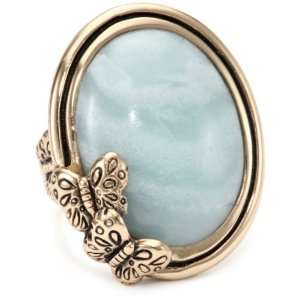 Bronzed by Barse ite Oval Butterfly Ring, Size 8 