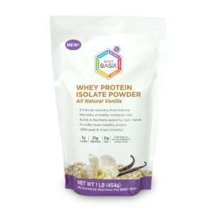  Body Basix Whey Protein Isolate Powder, Vanilla, 16 Ounce 