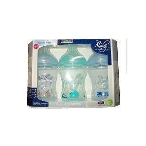  Nuby 3 Pack BPA Free Natural Touch Printed Bottles   8 oz 
