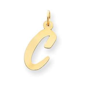  14k Large Script Initial C Charm   JewelryWeb Jewelry