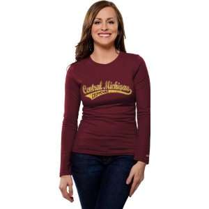  Central Michigan Chippewas Womens Distressed Tail Sweep 