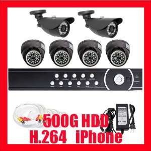 Channel H.264 DVR with 2 x 1/3 Sony CCD Outdoor Camera, 540 TV 