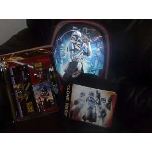  Star Wars backpack clone wars Storm Trooper with Matching Lunch Box 