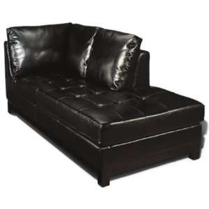  Strathwood Brooklyn Leather Chaise, Black
